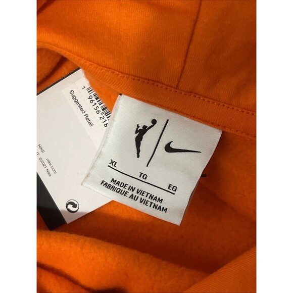 NIKE WNBA Logowoman Cropped Pullover Hoodie Size XL Orange NEW Basketball Sports - Picture 8 of 14